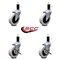 Service Caster 3 Inch Thermoplastic Wheel 1-1/4 Inch Expanding Stem Caster Set with 2 Brakes SCC-EX05S310-TPRS-114-2-SLB-2 - alternate 3
